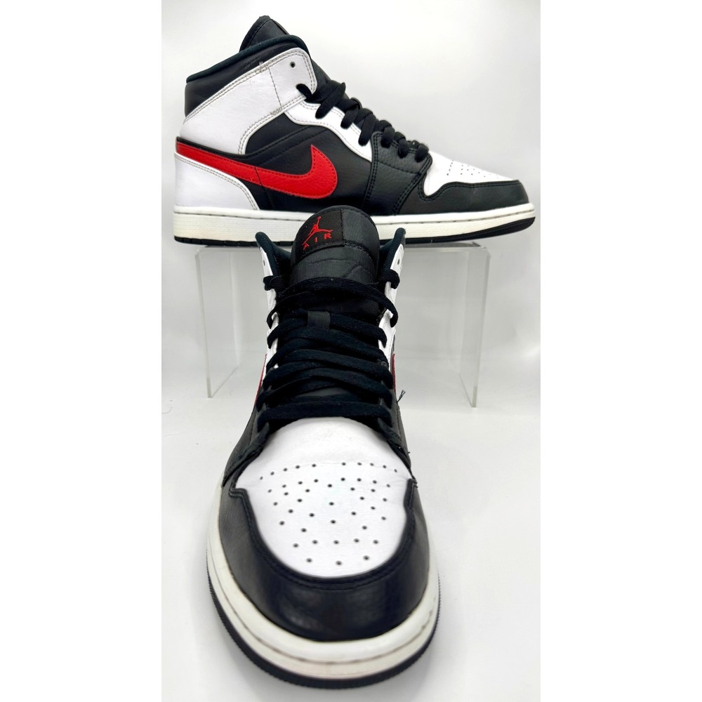 Nike Air Jordan 1 Mid Men's Mid 'Chile Red' Shoes  Men's Black/White SZ 10